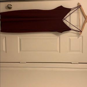 Wine colored bodycon dress